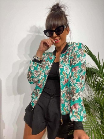 Bomber Tropical NAHELE Verde Jade Heve
