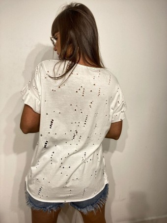 Camiseta Perforado CHINELL Blanco Heve