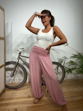 Pantalón Fluido ALADDÍN Rosa Heve Pantalón Fluido ALADDÍN Rosa Heve