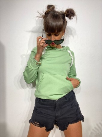 Sudadera Combinada BELANNA Verde Menta Heve Sudadera Combinada BELANNA Verde Menta Heve