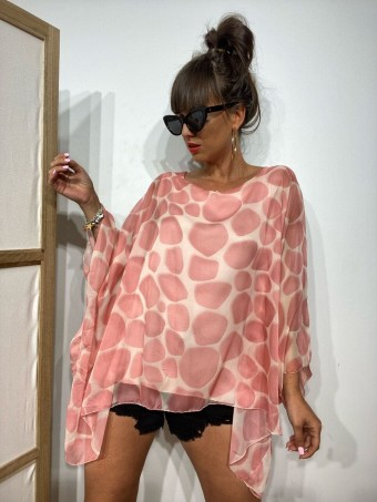 Blusa Gasa DIANDÉ Rosa Heve Blusa Gasa DIANDÉ Rosa Heve