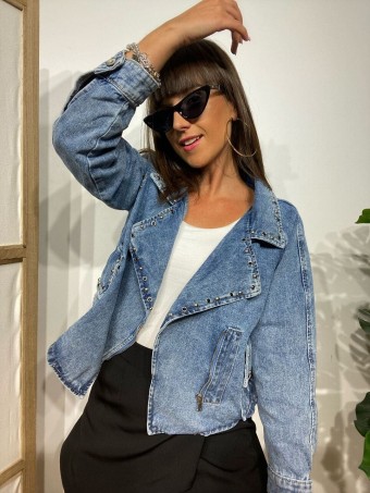 Cazadora Denim Tachas DIDIER Heve Cazadora Denim Tachas DIDIER Heve