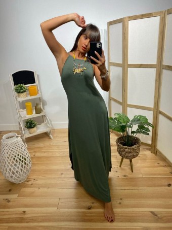 Vestido Básico LUNILLA Verde Heve Vestido Básico LUNILLA Verde Heve