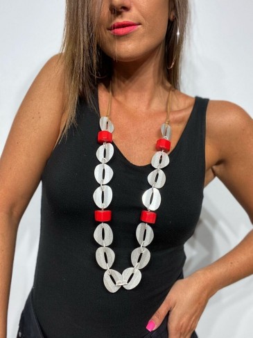 Collier Liens MAYRIN Rouge 45