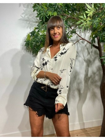 Camisa Floral CAMBET Crudo Heve Camisa Floral CAMBET Crudo Heve