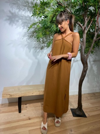 Vestido Nudo NALINA Camel Heve Vestido Nudo NALINA Camel Heve