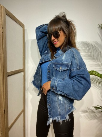 Cazadora Denim Ripped DYMER Heve