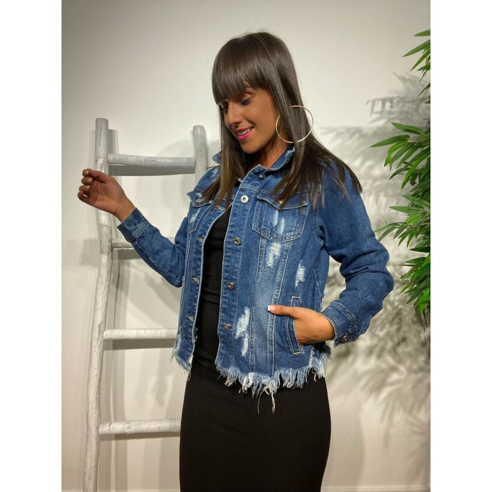 Cazadora Denim Ripped GATAIA Heve Cazadora Denim Ripped GATAIA Heve
