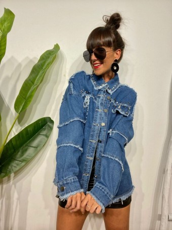 Sobrecamisa Denim Tachas BRIGHTON Azul Jean Heve Sobrecamisa Denim Tachas BRIGHTON Azul Jean Heve