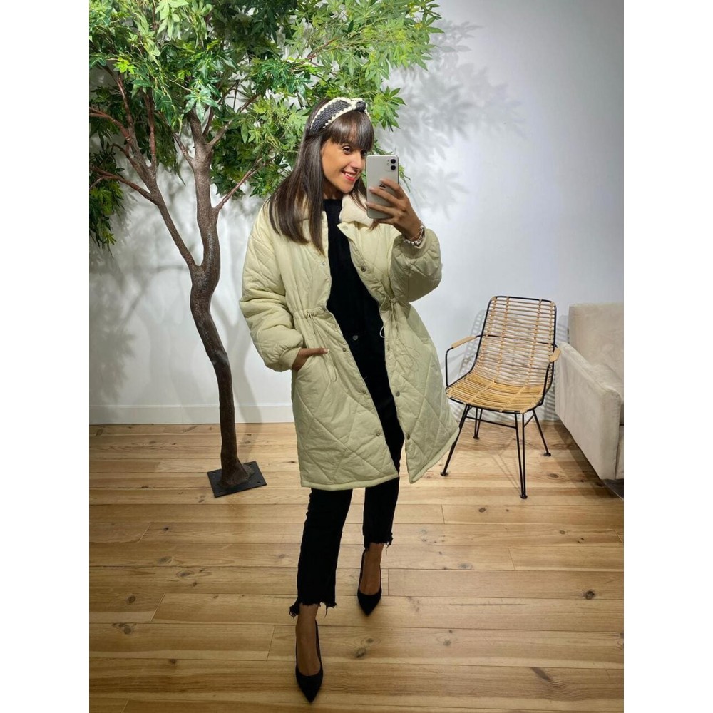 Abrigo Acolchado ZARKA Beige Heve Abrigo Acolchado ZARKA Beige Heve