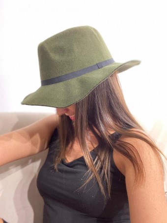 Sombrero Fedora LYATH Verde Militar Heve