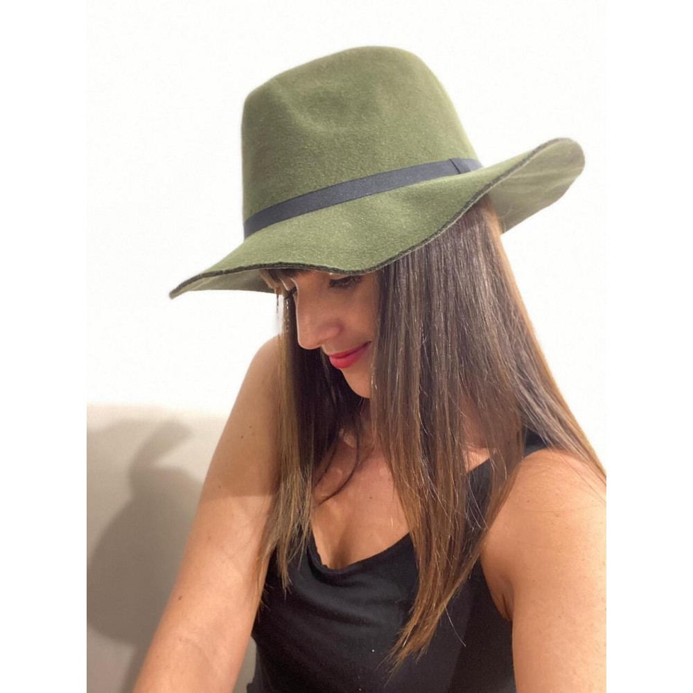 Sombrero Fedora LYATH Verde Militar Heve Sombrero Fedora LYATH Verde Militar Heve