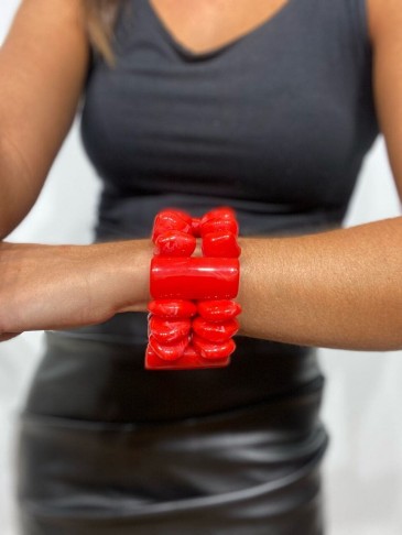 Pulsera Elástica LISPLAK Rojo Heve