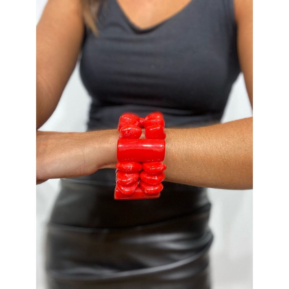 Pulsera Elástica LISPLAK Rojo Heve Pulsera Elástica LISPLAK Rojo Heve