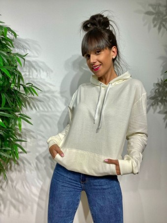 Sudadera Básica JAREK Crudo Heve Sudadera Básica JAREK Crudo Heve