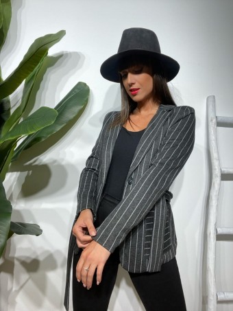 Chaqueta Raya Diplomática Gris Marengo Heve Chaqueta Raya Diplomática Gris Marengo Heve