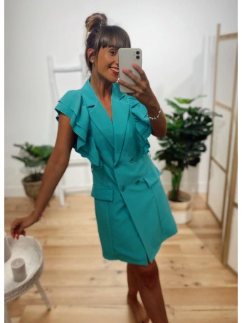 Vestido-Chaleco CHESNA Turquesa Heve