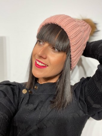 Gorro Pompón SUNKRO Rosa HEVE