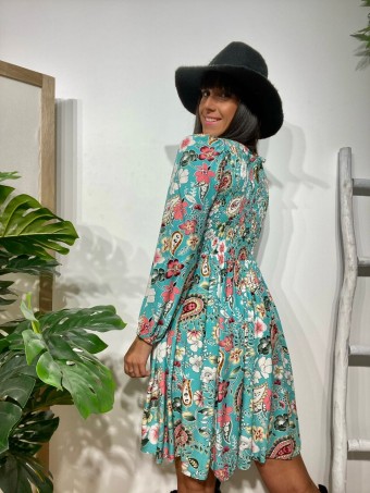 Vestido Nido Abeja BELLADONNA HEVE Vestido Nido Abeja BELLADONNA HEVE