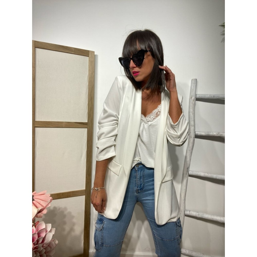 Blazer Básica BENNOLE Blanco Heve Blazer Básica BENNOLE Blanco Heve