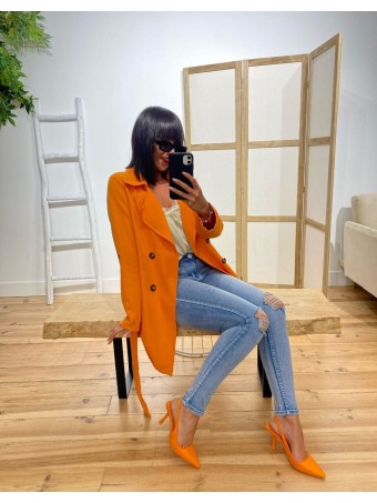 Zapato Salón Naranja | Moda Online Barata | HEVE