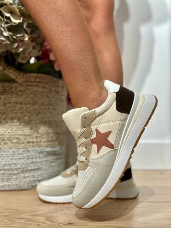 Deportiva Combinada WHISPER Beige Heve