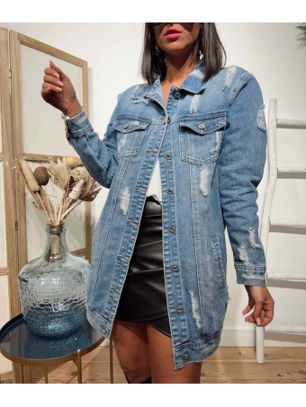 Cazadora Denim Extra-Long KOLDEN HEVE Cazadora Denim Extra-Long KOLDEN HEVE