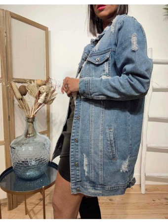Cazadora Denim Extra-Long KOLDEN HEVE Cazadora Denim Extra-Long KOLDEN HEVE