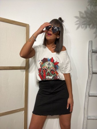 Camiseta Algodón GOETY Blanco Heve