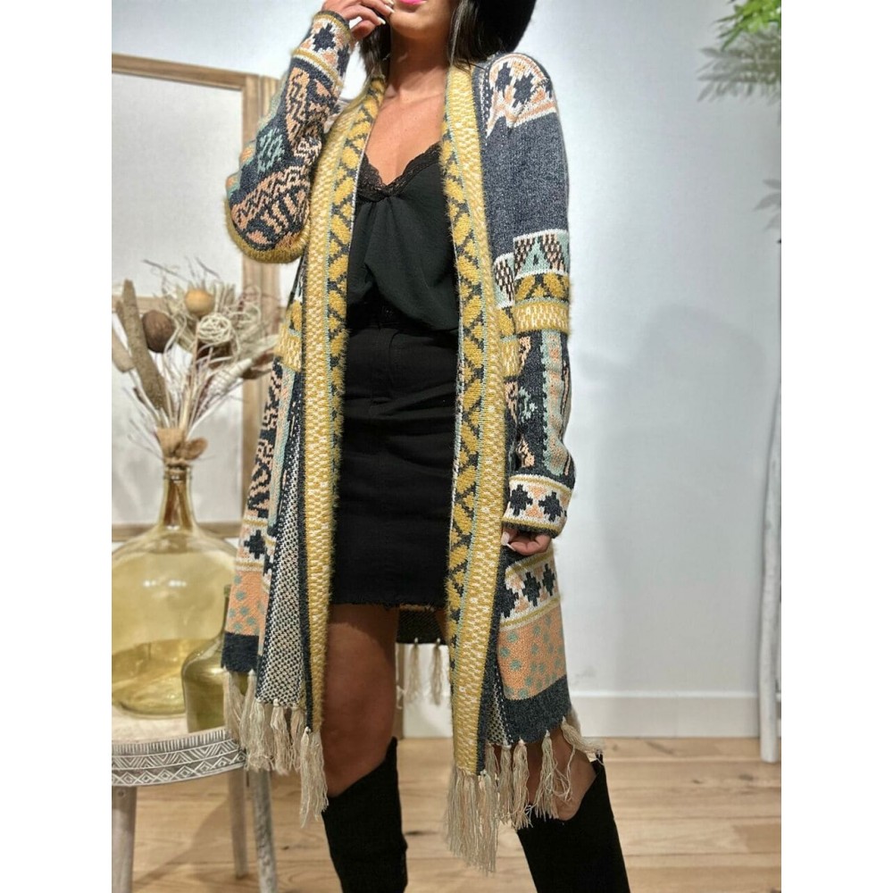 azufre no pagado En Vivo Chaqueta Étnica TANEK Negro | Moda Mujer | HEVE