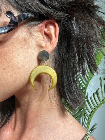 Pendientes Media Luna KAYSA Ocre Heve