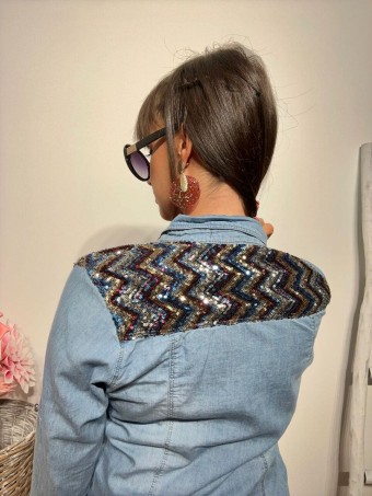 Camisa Denim Lentejuelas KETZALY Heve