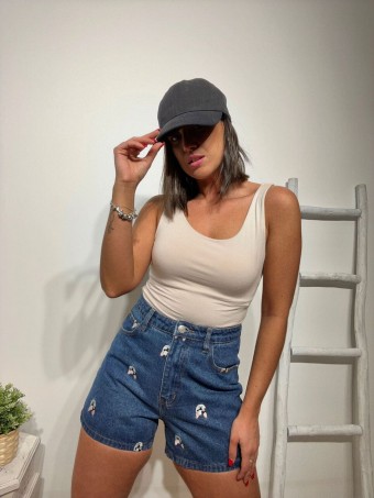 Short Denim Bordados CHESTER Heve Short Denim Bordados CHESTER Heve
