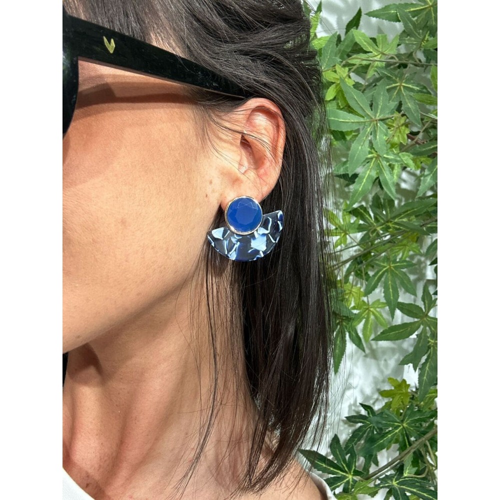 Pendientes Abanico MADELINE Azul Heve