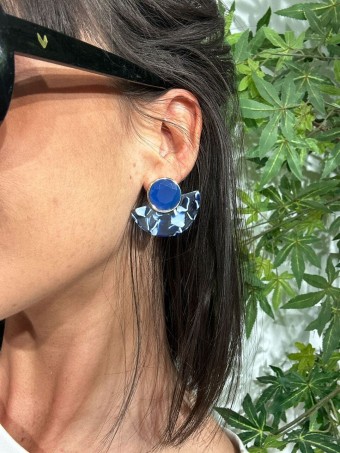 Pendientes Abanico MADELINE Azul Heve