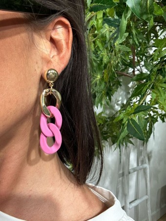 Pendientes Eslabones CHAIRA Rosa Heve