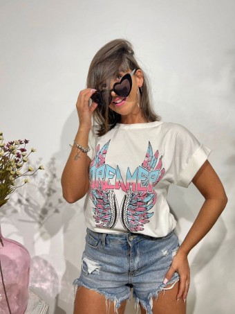 Camiseta Algodón DREAMER Blanco Heve
