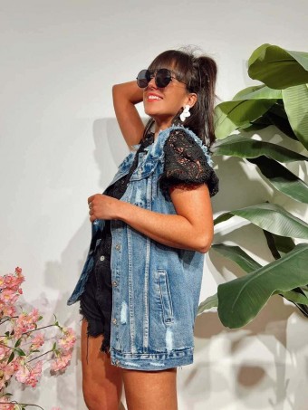 Chaleco Denim Extra-Long HIGHWAY HEVE