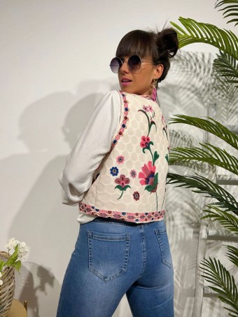 Chaleco Estampado NIRUPAMA Blanco HEVE