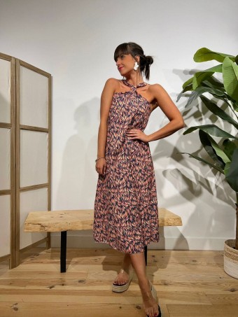 Vestido Nudo ZAYANNA Marino HEVE Vestido Nudo ZAYANNA Marino HEVE
