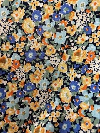 Vestido Floral AILANA Negro/Azul HEVE
