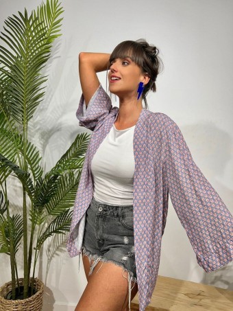 Kimono Estampado MUMEET Azul HEVE