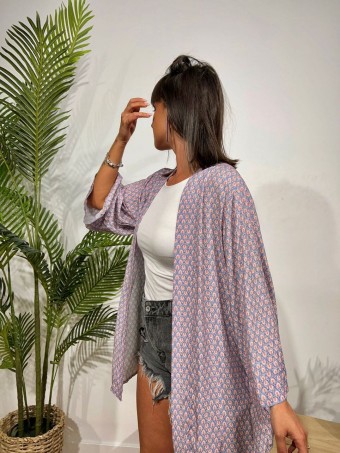 Kimono Estampado MUMEET Azul HEVE
