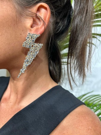 Pendientes Strass Rayo LUCILLE Oro HEVE