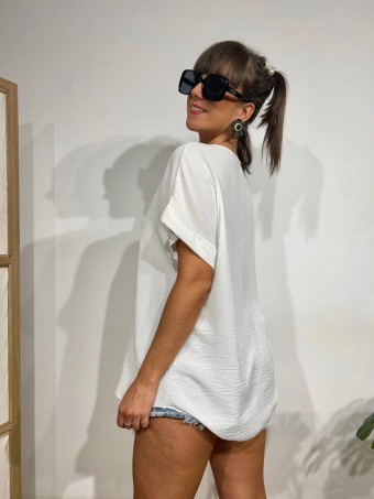 Blusa Textura LAELIA Blanco Heve