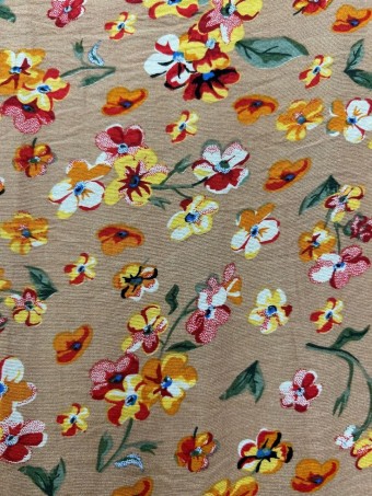Vestido Camisero Floral SOLACE Camel HEVE