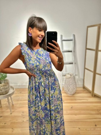 Vestido Nido Abeja CAMDYN Azul HEVE