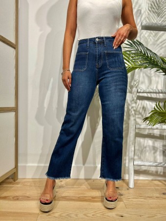 Jeans Straight Desflecado TAYA Moda Low Cost Online |