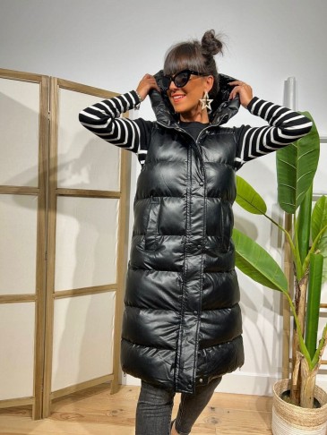 Chaleco Acolchado Polipiel RICKER Negro HEVE