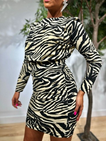 Vestido Print Drapeado BARAK HEVE